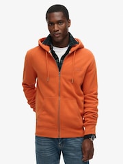 Superdry Brown Autumn Glaze Essential Logo Zip-Up Hoodie - Image 1 of 6