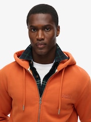 Superdry Brown Autumn Glaze Essential Logo Zip-Up Hoodie - Image 3 of 6