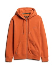 Superdry Brown Autumn Glaze Essential Logo Zip-Up Hoodie - Image 4 of 6