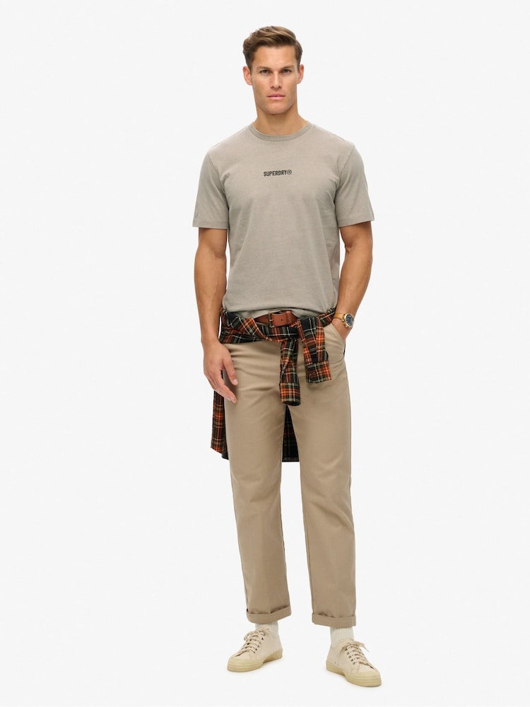 Crema - Camiseta holgada de algodón 100% con diseño gráfico y micrologo de Superdry - Imagen 1 de 4 Crema - Camiseta holgada de algodón 100% con diseño gráfico y micrologo de Superdry - Imagen 1 de 4