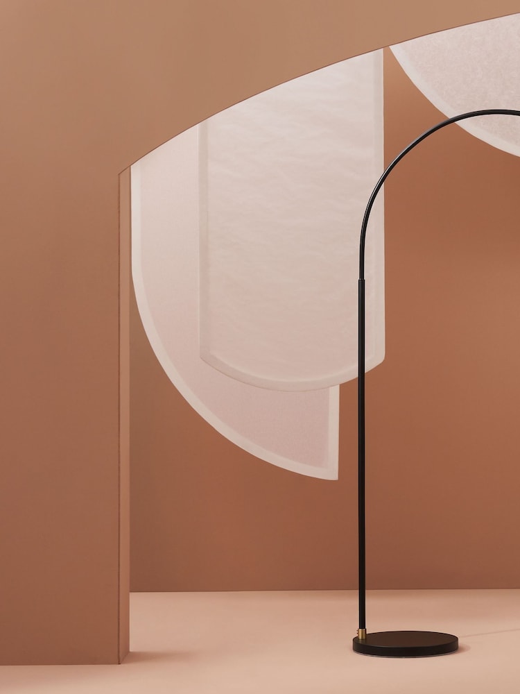 MADE.COM Natural Bamboo Weaver Arc Overreach Floor Lamp - Image 10 of 10 MADE.COM Natural Bamboo Weaver Arc Overreach Floor Lamp - Image 10 of 10