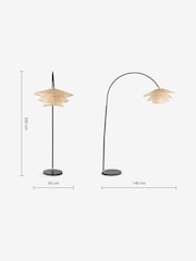 MADE.COM Natural Bamboo Weaver Arc Overreach Floor Lamp - Image 3 of 3