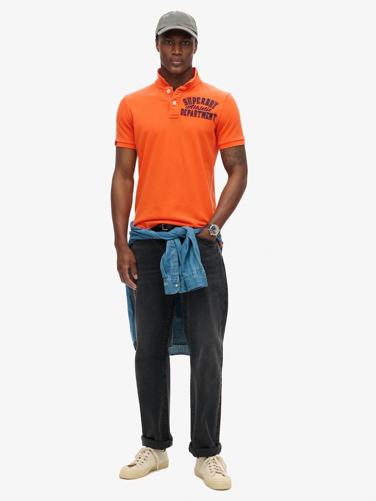 Денвер помаранчевий - Вінтажна спортивна сорочка поло Superdry 100% бавовни - Image 2 of 6