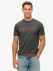 Superdry Gravel Grey Core Logo Classic T-Shirt - Image 1 of 6