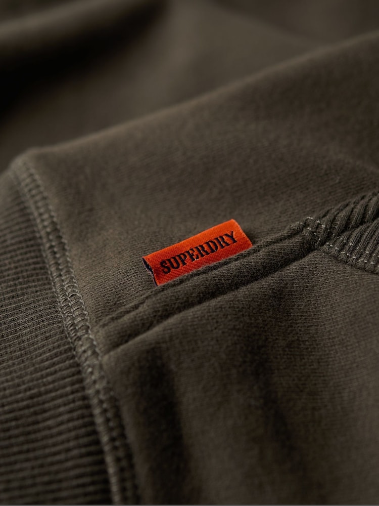 Superdry Green Dark Essential Logo Zip-Up Hoodie - Image 6 of 6