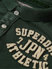 Emaille-Grün - Superdry Vintage Athletic Poloshirt aus 100 % Baumwolle - Bild 7 von 7