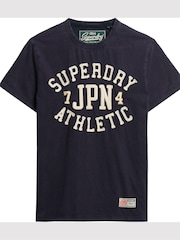 Superdry Eclipse Navy 100% Cotton Vintage Athletic Short Sleeve T-Shirt - Image 6 of 6