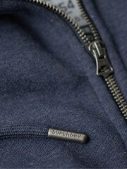 Superdry Blue Heritage Navy Marl Essential Logo Zip-Up Hoodie - Image 5 of 6