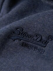 Superdry Blue Heritage Navy Marl Essential Logo Zip-Up Hoodie - Image 6 of 6
