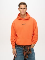 Drzno oranžna - Superdry kapucar z grafiko mikro loga  - Slika 1 iz 6