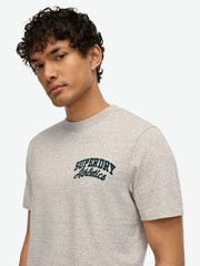 Superdry Grey 100% Cotton Embroidered Superstate Athletic Logo T-Shirt - Image 2 of 6