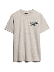 Superdry Grey 100% Cotton Embroidered Superstate Athletic Logo T-Shirt - Image 4 of 6