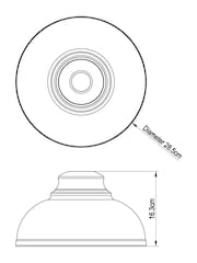Cream Dixon Easy Fit Pendant Lamp Shade - Image 5 of 6
