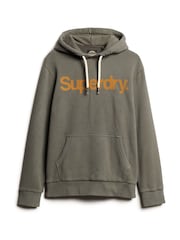 Superdry Dark Khaki Core Logo Classic Hoodie - Image 4 of 5