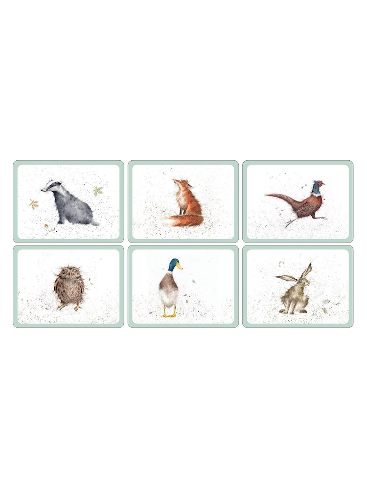 Set of 6 White Pimpernel Wrendale Placemats - Image 2 of 2