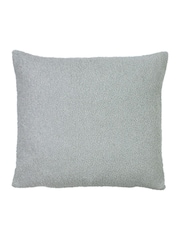 furn. Dove Grey Malham Teddy Borg Fleece Polyester Filled Cushion - Image 1 of 4