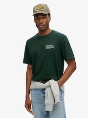 Superdry Green Loose 100% Cotton Core Logo City T-Shirt - Image 1 of 6
