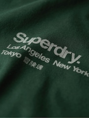 Superdry Green Loose 100% Cotton Core Logo City T-Shirt - Image 5 of 6