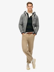 Superdry Black Volcanic Grit Essential Logo Zip-Up Hoodie - Image 3 of 6