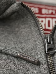 Superdry Black Volcanic Grit Essential Logo Zip-Up Hoodie - Image 5 of 6