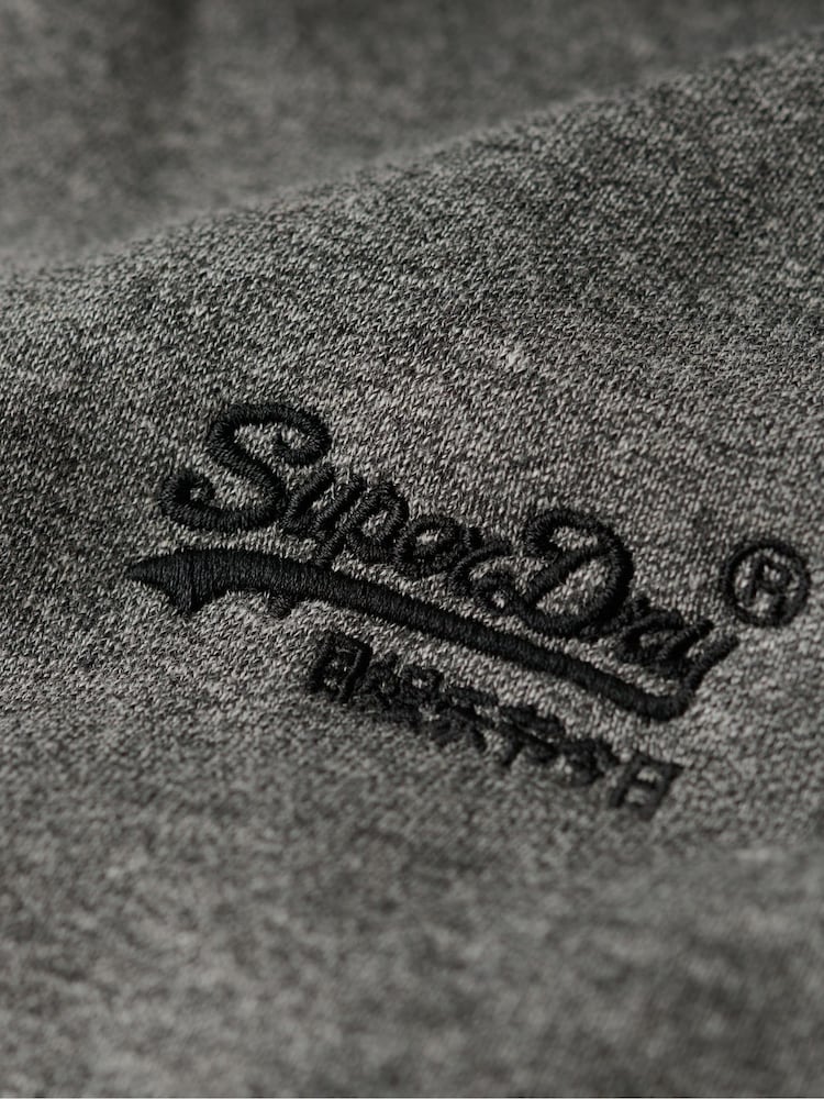 Superdry Black Volcanic Grit Essential Logo Zip-Up Hoodie - Image 9 of 9
