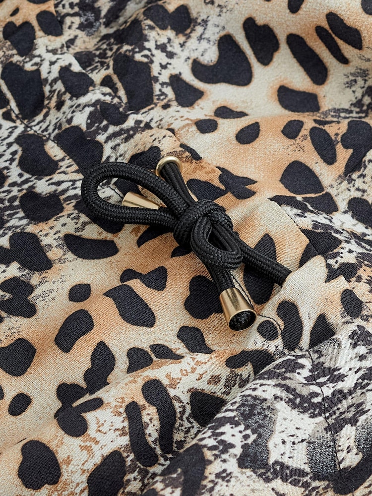 Animal Print Angel Sleeve Midi Dress - Image 5 of 5