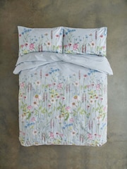 Deyongs Blue Moore Lane Duvet Cover and Pillowcase Set - Image 1 of 4