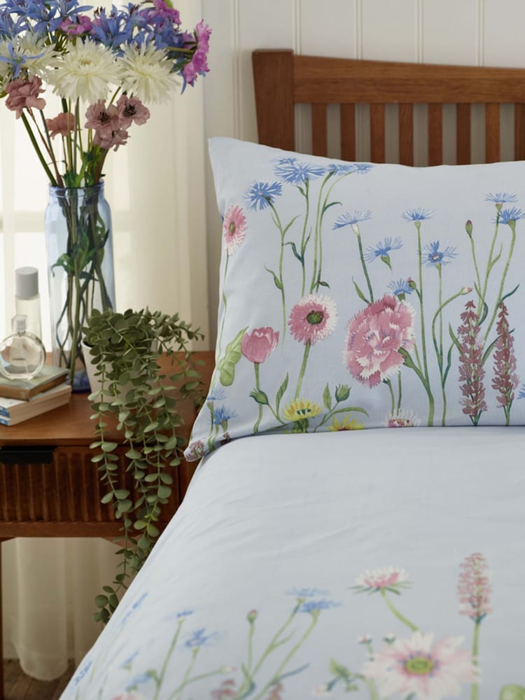 Deyongs Blue Moore Lane Duvet Cover and Pillowcase Set - Image 2 of 4