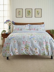 Deyongs Blue Moore Lane Duvet Cover and Pillowcase Set - Image 3 of 4