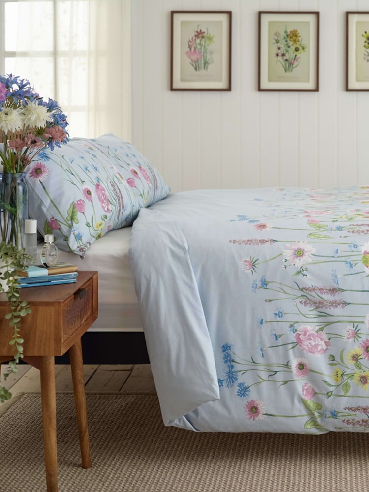 Deyongs Blue Moore Lane Duvet Cover and Pillowcase Set - Image 4 of 4