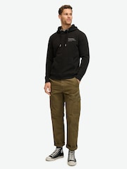 Superdry Black 100% Cotton Core Logo City Hoodie - Image 2 of 5