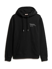 Superdry Black 100% Cotton Core Logo City Hoodie - Image 4 of 5