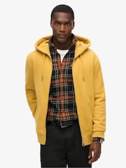 Superdry Yellow Winter Gold Essential Logo Zip-Up Hoodie - Image 1 of 5