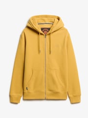 Superdry Yellow Winter Gold Essential Logo Zip-Up Hoodie - Image 4 of 5