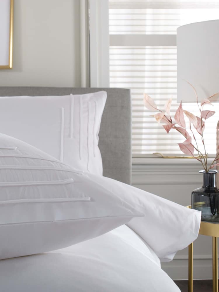 The Lyndon Company White Level Crossing Duvet Cover and Pillowcase Set - Image 3 of 3 The Lyndon Company White Level Crossing Duvet Cover and Pillowcase Set - Image 3 of 3