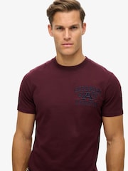 Superdry Red 100% Cotton Embroidered Superstate Athletic Logo T-Shirt - Image 2 of 4