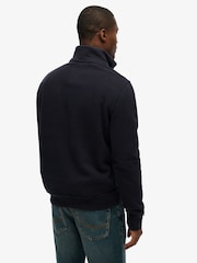 Superdry Eclipse Navy 2 Vintage Athletic Henley 100% Cotton Jumper - Image 2 of 4