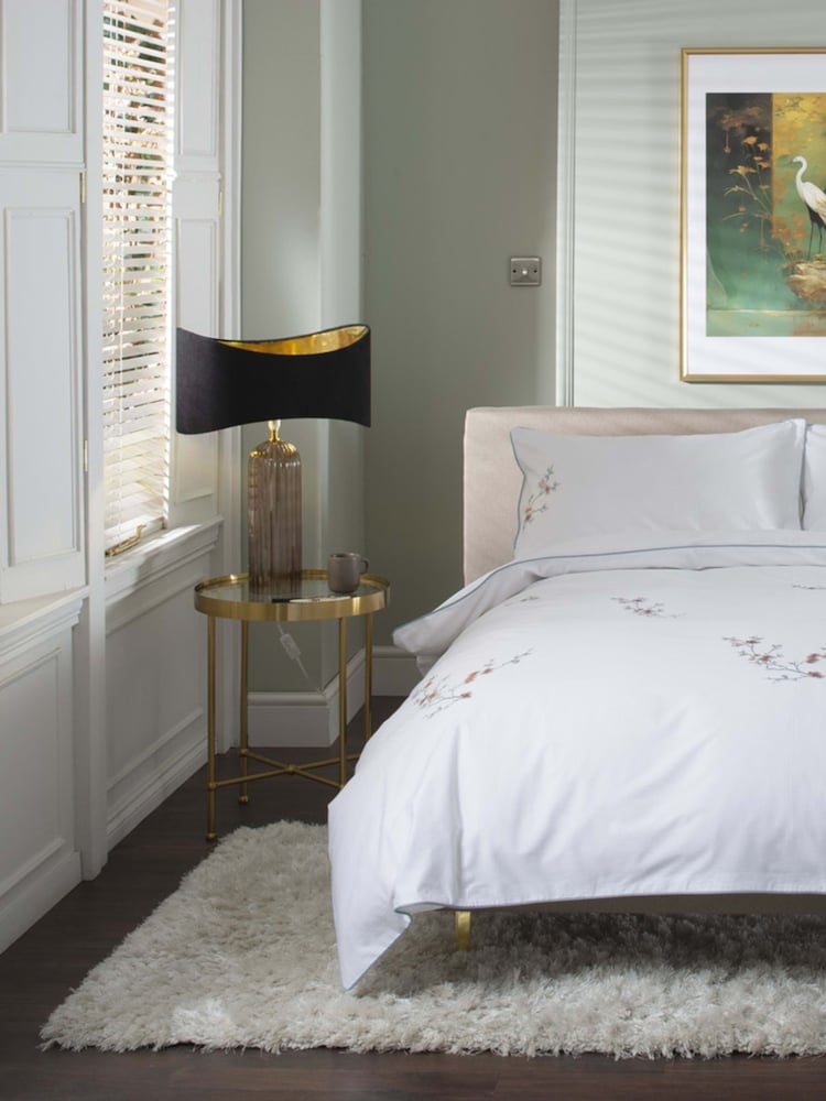 The Lyndon Company Teal Cherry Blossom Duvet Cover and Pillowcase Set - Image 1 of 7