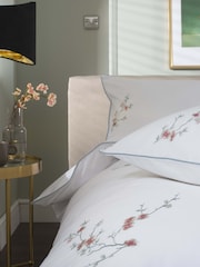 The Lyndon Company Teal Cherry Blossom Duvet Cover and Pillowcase Set - Image 6 of 7