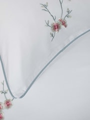 The Lyndon Company Teal Cherry Blossom Duvet Cover and Pillowcase Set - Image 7 of 7