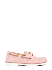 Jones Bootmaker Green Patrizia Leather Boat Shoes - Image 1 of 5