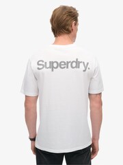 Superdry Off White Loose 100% Cotton Core Logo City T-Shirt - Image 2 of 6