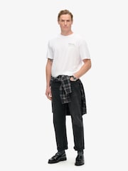 Superdry Off White Loose 100% Cotton Core Logo City T-Shirt - Image 3 of 6