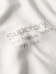 Superdry Off White Loose 100% Cotton Core Logo City T-Shirt - Image 5 of 6