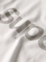 Superdry Off White Loose 100% Cotton Core Logo City T-Shirt - Image 6 of 6