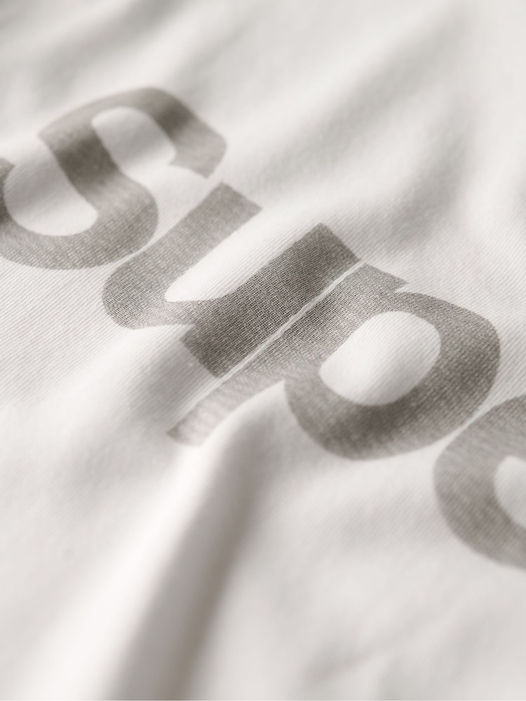 Superdry Off White Loose 100% Cotton Core Logo City T-Shirt - Image 6 of 6