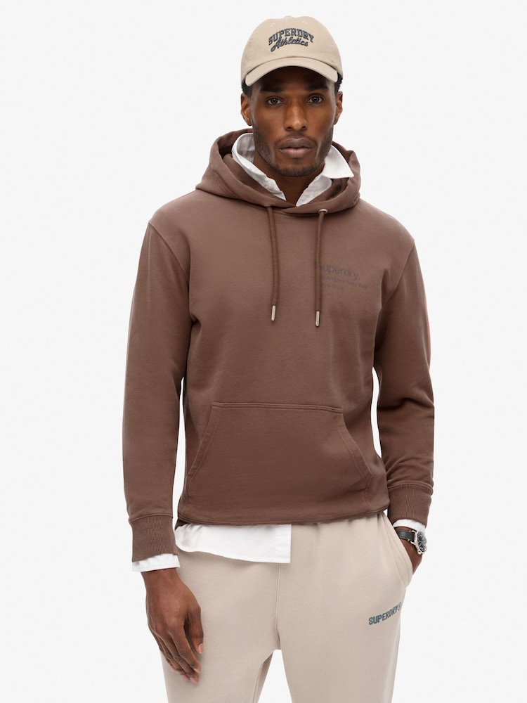 Superdry Nutmeg Spice 100% Cotton Core Logo City Hoodie - Image 1 of 6
