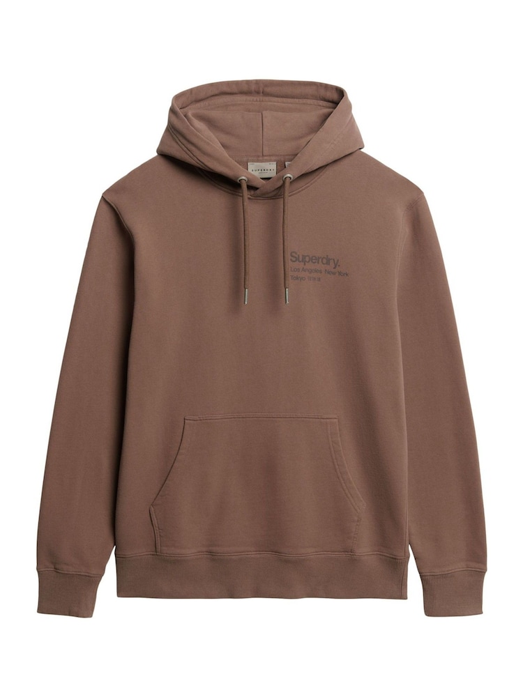 Superdry Nutmeg Spice 100% Cotton Core Logo City Hoodie - Image 5 of 6