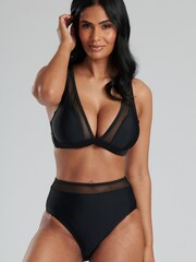 South Beach Black Mesh Bikini with Mesh High Waist Briefs - Image 5 of 6