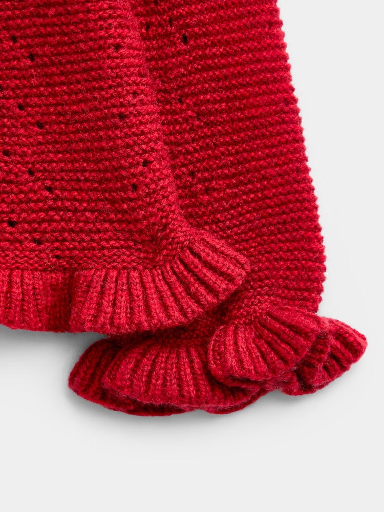 JoJo Maman Bébé Bright Red Robin Christmas Robin Cardigan - Image 4 of 4 JoJo Maman Bébé Bright Red Robin Christmas Robin Cardigan - Image 4 of 4